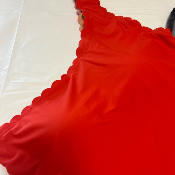 J CREW Scalloped one-shoulder one-piece swimsuit size XL. - Picture 5 of 15